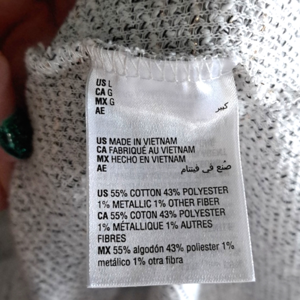 Metallic Knit Sweater With Hood Size L - Picture 5 of 5